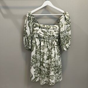 A&F Emerson Poplin Puff Sleeve Mini Dress